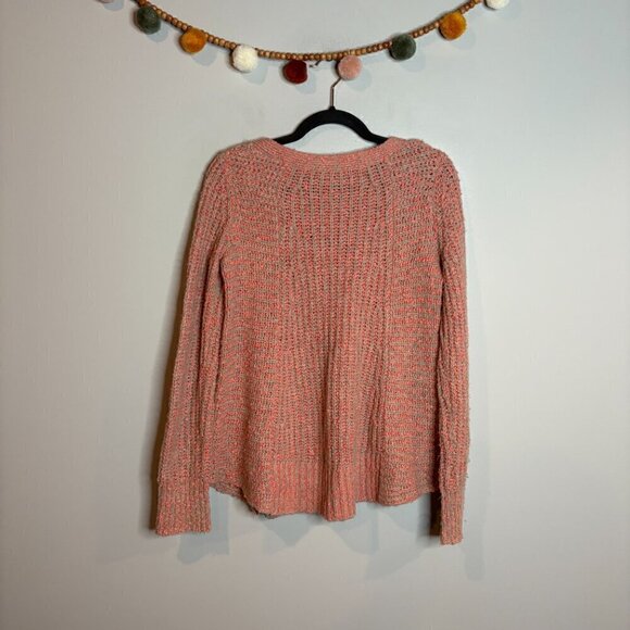 Anthropologie Moth pink and tan zipper sweater - Picture 6 of 6